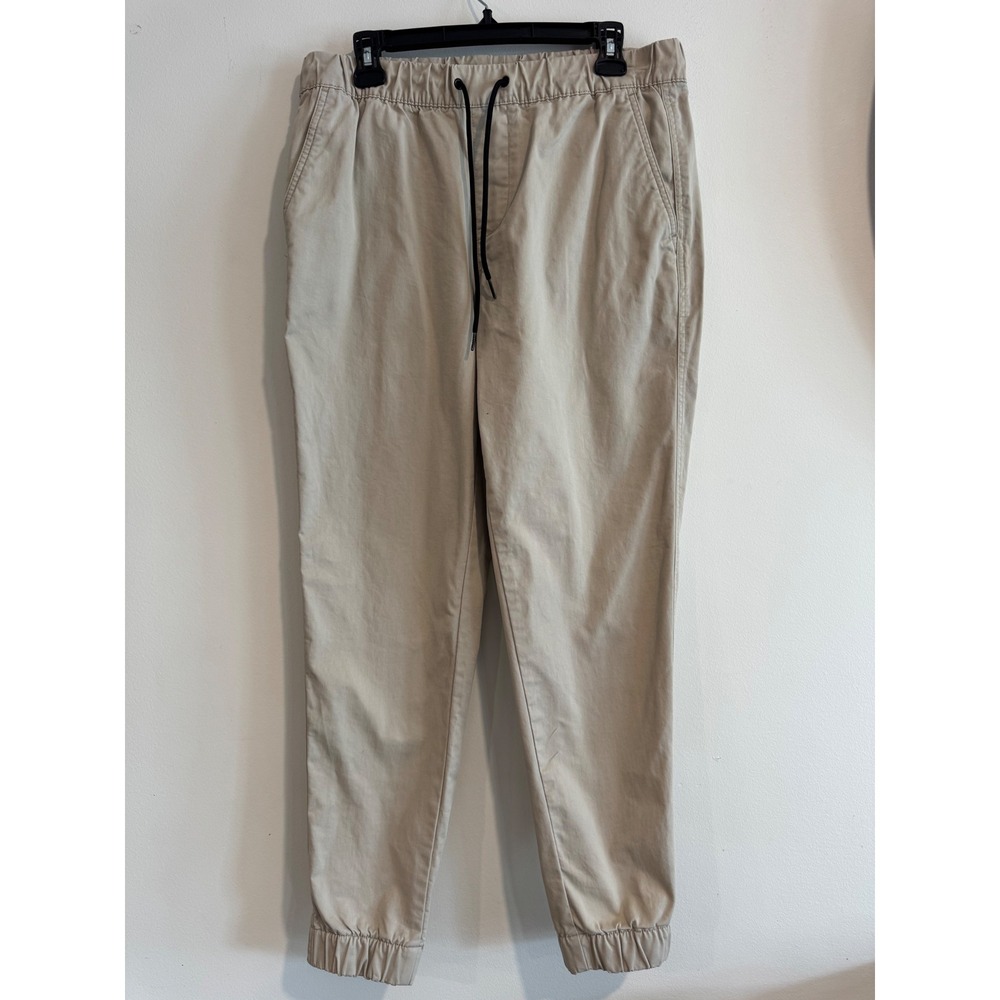 Old Navy Modern Jogger Mens Medium Tan Built-In Flex Elastic Waist Khaki Pants